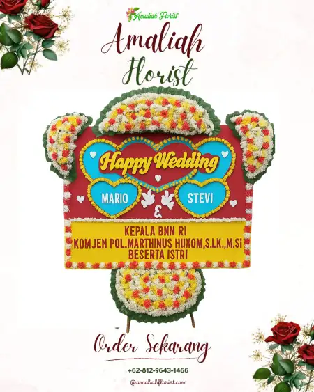 Papan Bunga Pernikahan Sukamampir
